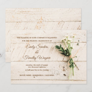 Invitación a la boda de la casa de campo