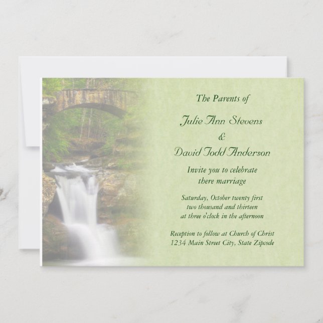 Invitación a la boda de la cascada (Anverso)