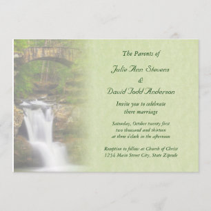 Invitación a la boda de la cascada