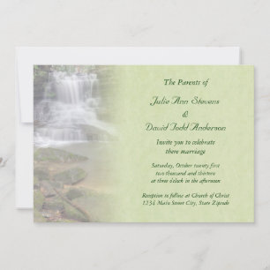 Invitación a la boda de la cascada
