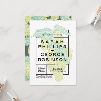 Invitación a la boda de la cerveza rusa moderna