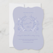 Invitación a la boda de la Chinoiserie azul
