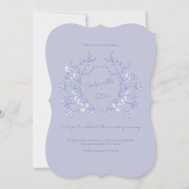 Invitación a la boda de la Chinoiserie azul