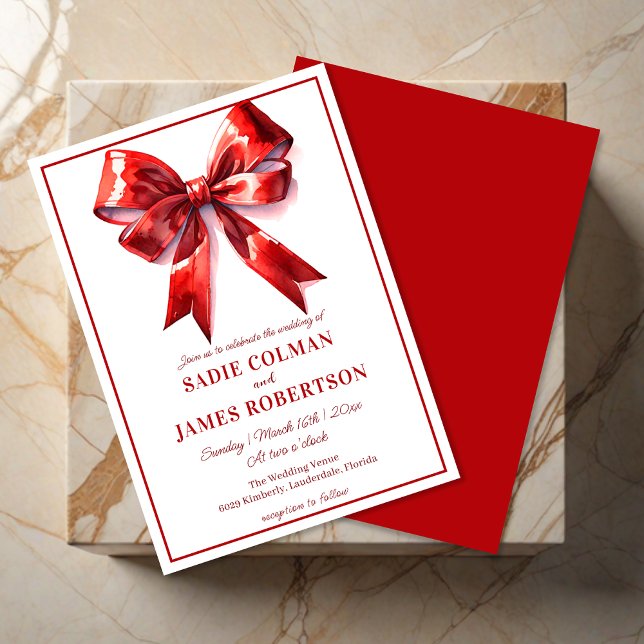Invitación a la boda de la cinta de la cocina roja (Subido por el creador)