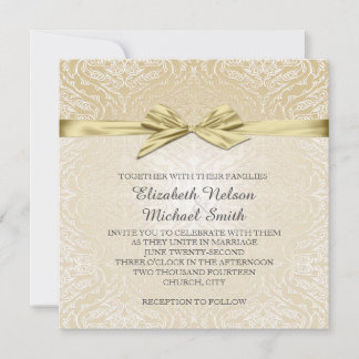 Invitación a la boda de la cinta de la parrilla de