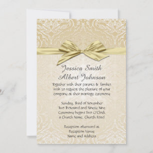 Invitación a la boda de la cinta de la parrilla de
