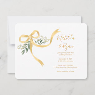 Invitación a la boda de la cinta de opciones