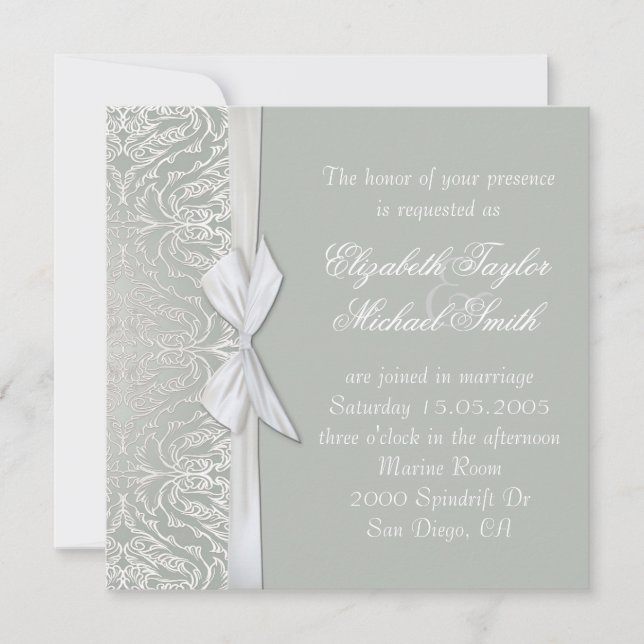 Invitación a la boda de la cinta de opciones de lu (Anverso)