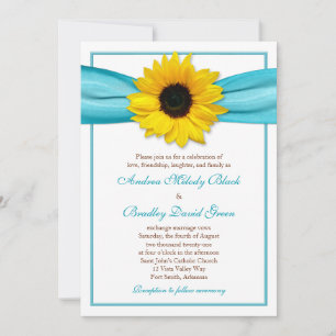 Invitación a la boda de la cinta de oro de Aqua co