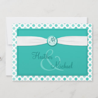 Invitación a la boda de la cinta de punto de polka