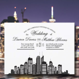 invitación a la boda de la ciudad de nueva york