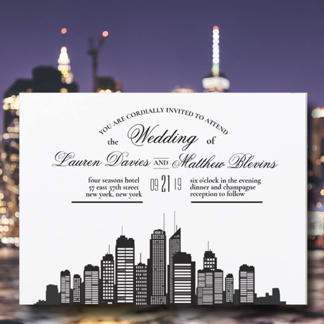 invitación a la boda de la ciudad de nueva york (Subido por el creador)
