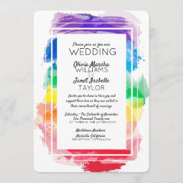 Invitación a la boda de la colección de acuarelas 