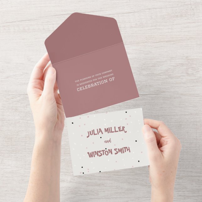 Invitación a la boda de la colección Pillow Talk (desgarro)