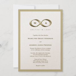 Invitación a la boda de la copa de oro de Champagn