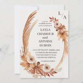 Invitación a la boda de la corona de color agua 20