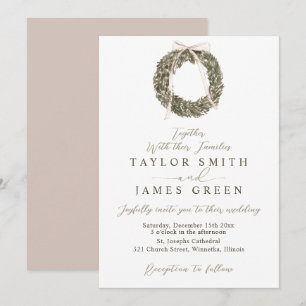 Invitación a la boda de la corona de invierno