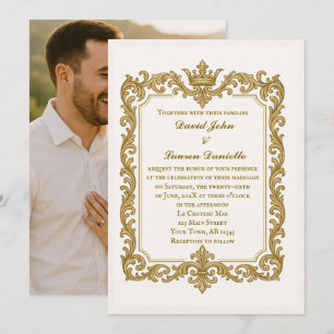 Invitación a la boda de la Corona de Oro Real