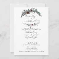 Invitación a la boda de la corona floral