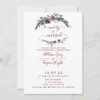 Invitación a la boda de la corona floral
