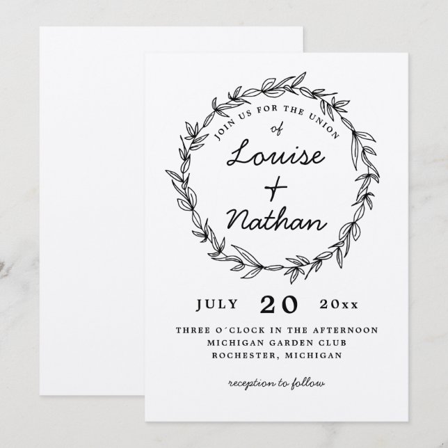 Invitación a la boda de la corona rusa (Anverso / Reverso)