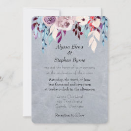 Invitación a la boda de la cortina floral