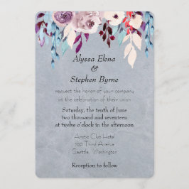 Invitación a la boda de la cortina floral