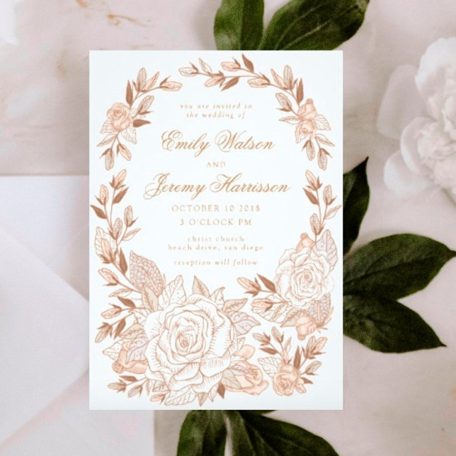 Invitación a la boda de la cosecha del Rosa de Mus (Subido por el creador)