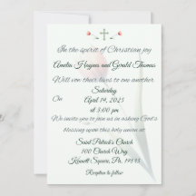 Invitación a la boda de la cruz cristiana y los tu