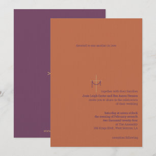 Invitación a la boda de la cruz y la ropa