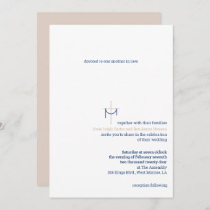 Invitación a la boda de la cruz y la ropa