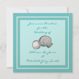 Invitación a la boda de la cubierta marina