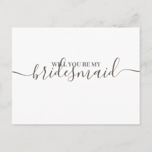 Invitación a la boda de la dama de honor minimalis