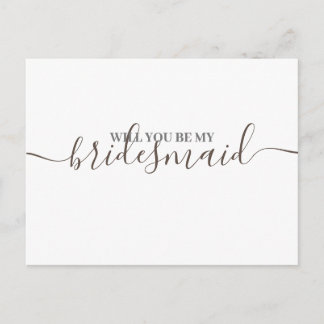 Invitación a la boda de la dama de honor minimalis