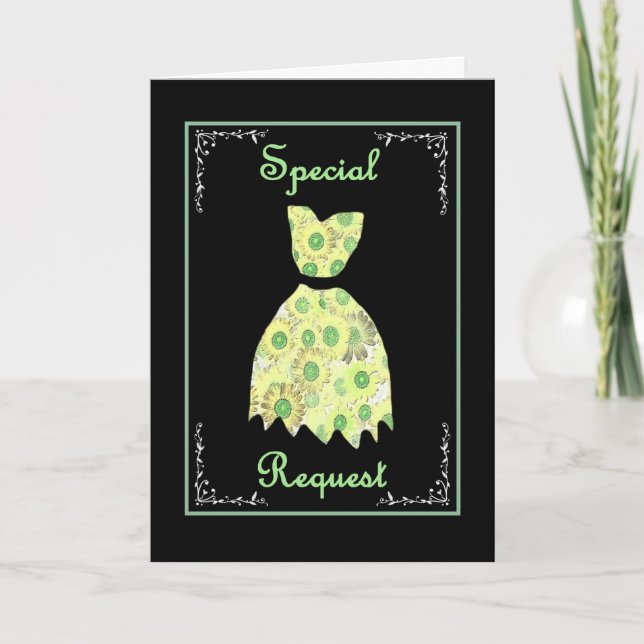 Invitación a la boda de la dama de honor traje ama (Anverso)