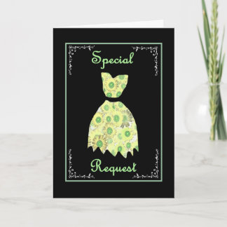 Invitación a la boda de la dama de honor traje ama