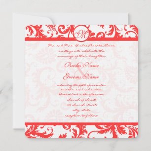Invitación a la boda de la Damasco de Coral de Dra