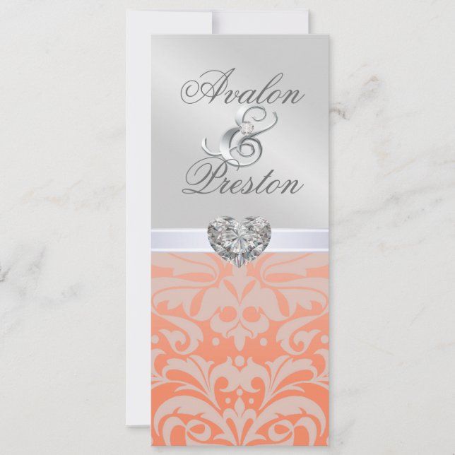 Invitación a la boda de la Damasco de Diamante de  (Anverso)