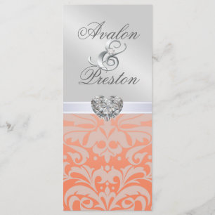 Invitación a la boda de la Damasco de Diamante de