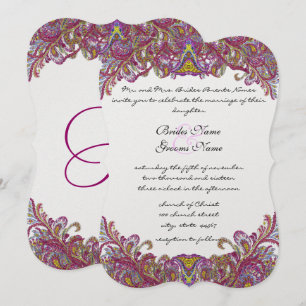 Invitación a la boda de la Damasco de Oro Verde Li