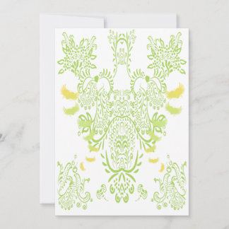 Invitación a la boda de la Damasco verde Lime