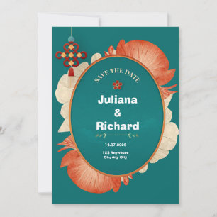 Invitación a la Boda de la Decoración de Flores Ro