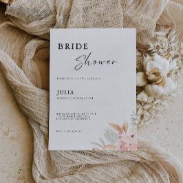 Invitación a la boda de la ducha de flores silvest