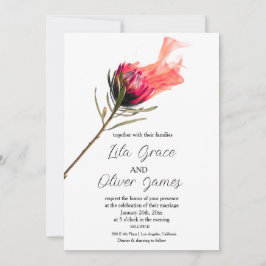 Invitación a la boda de la elegancia de la flor ar
