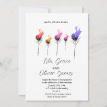 Invitación a la boda de la elegancia de la flor ar