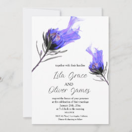 Invitación a la boda de la elegancia de la flor ar