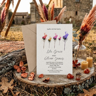 Invitación a la boda de la elegancia de la flor ar