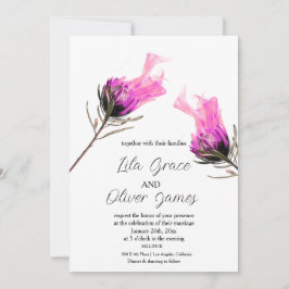 Invitación a la boda de la elegancia de la flor ar