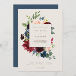 Invitación a la boda de la elegancia de otoño