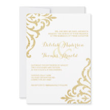 Invitación a la boda de la elegancia del glamour v